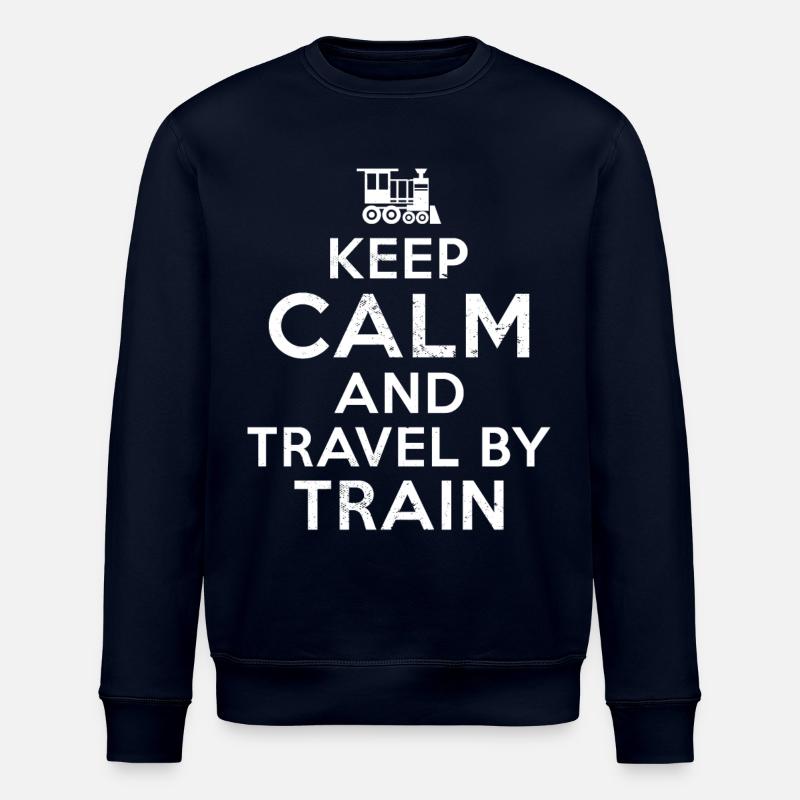 Train journey - Stanley/Stella ROLLER Unisex Organic Sweatshirt - navy