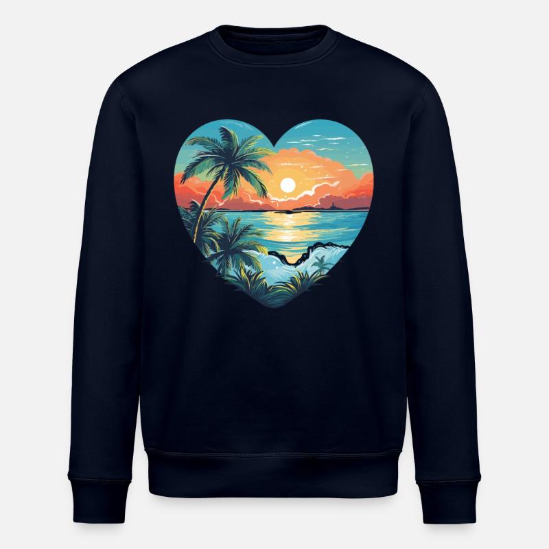 Amour de la plage - Sweat bio ROLLER Stanley/Stella Unisexe - marine