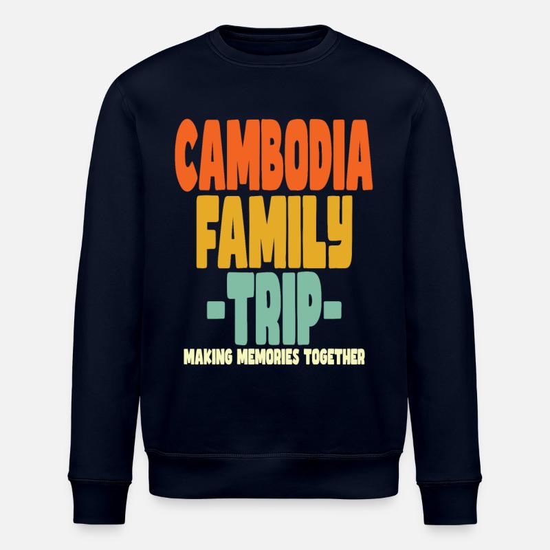 Cambodge Vacances en famille - Sweat bio ROLLER Stanley/Stella Unisexe - marine