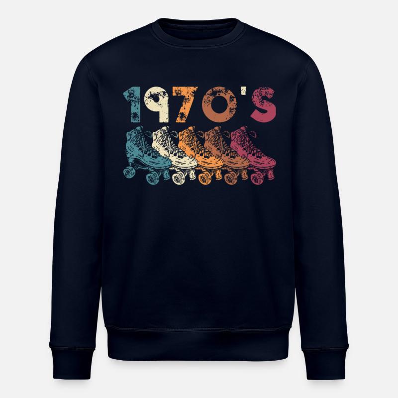 70s Rollerskate Rollerskating - Stanley/Stella Unisex Bio-Sweatshirt ROLLER - Navy