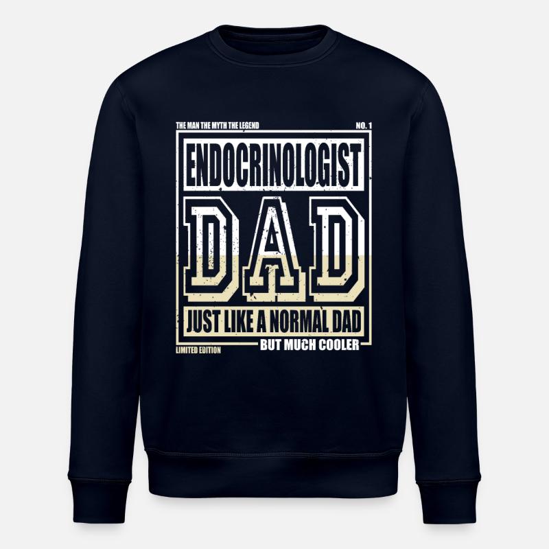 Endocrinologist Dad Gift - Stanley/Stella ROLLER Unisex Organic Sweatshirt - navy