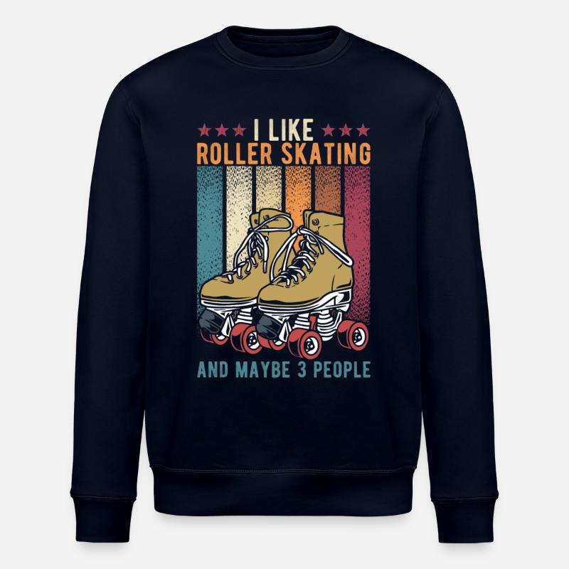 Roller Skating Retro - Stanley/Stella ROLLER Unisex Organic Sweatshirt - navy