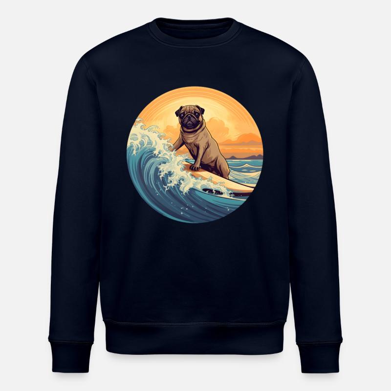 Mops Surfer - Stanley/Stella Unisex Bio-Sweatshirt ROLLER - Navy