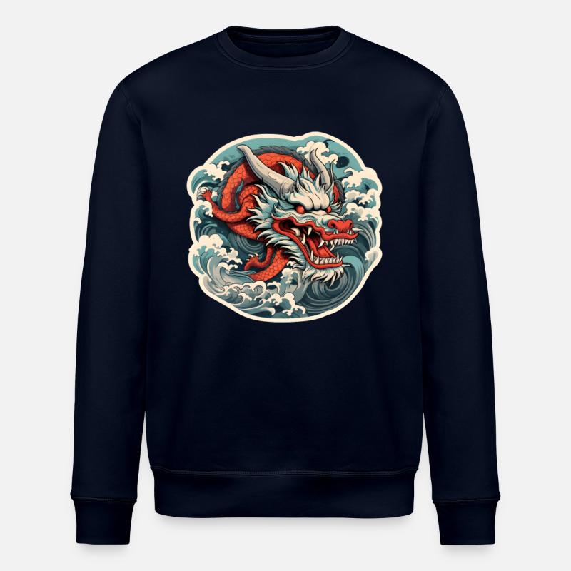 Japanischer Drache - Stanley/Stella Unisex Bio-Sweatshirt ROLLER - Navy