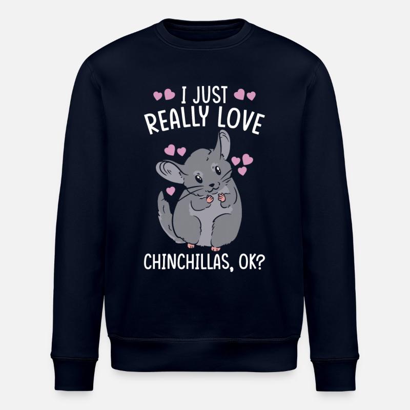 Chinchilla Gift - Stanley/Stella ROLLER Unisex Organic Sweatshirt - navy