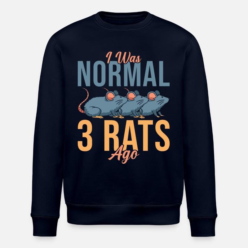 Rat Lover Gift - Stanley/Stella ROLLER Unisex Organic Sweatshirt - navy