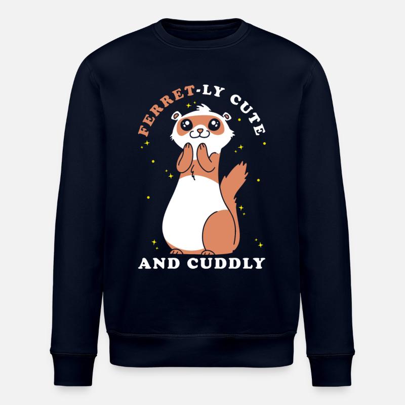 Frettchen Geschenk für Frettchen Besitzer - Stanley/Stella Unisex Bio-Sweatshirt ROLLER - Navy