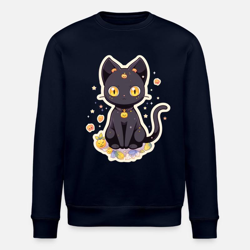 Anime Halloween Black Cat - Sweat bio ROLLER Stanley/Stella Unisexe - marine