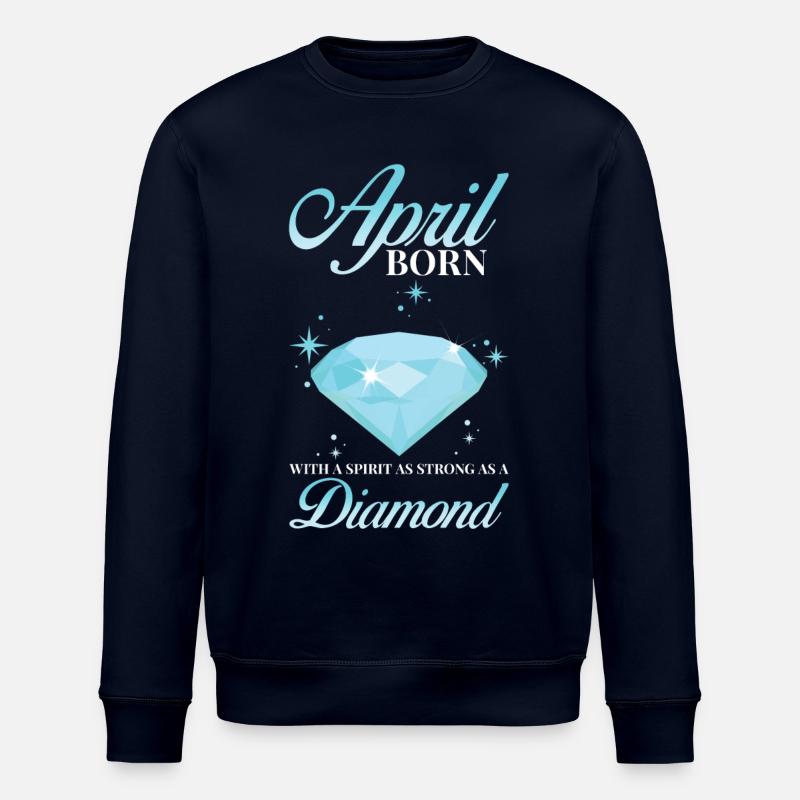 Pierre de naissance Diamant d’avril - Sweat bio ROLLER Stanley/Stella Unisexe - marine