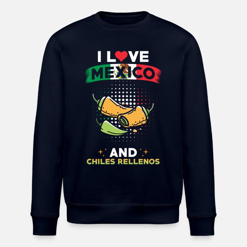 Chiles Rellenos Mexico Mexican - Stanley/Stella ROLLER Unisex Organic Sweatshirt - navy