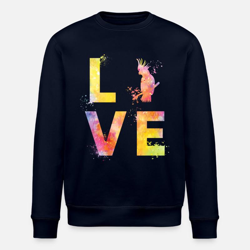 Papageien liebe - Stanley/Stella Unisex Bio-Sweatshirt ROLLER - Navy