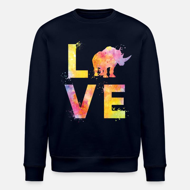 L’amour du rhinocéros - Sweat bio ROLLER Stanley/Stella Unisexe - marine
