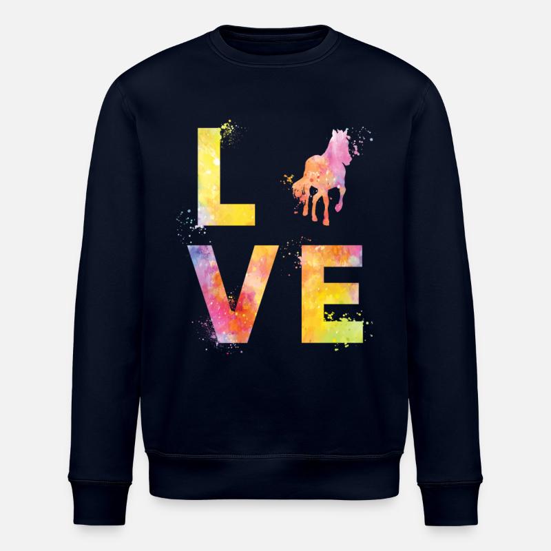 Les chevaux aiment - Sweat bio ROLLER Stanley/Stella Unisexe - marine