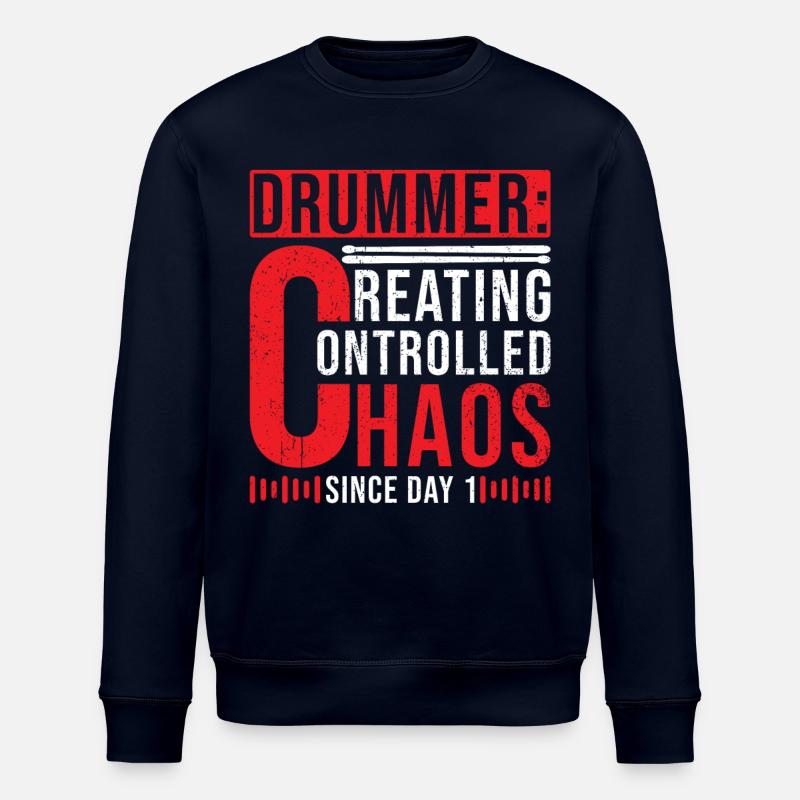 Drummer Drums Gift - Stanley/Stella ROLLER Unisex Organic Sweatshirt - navy