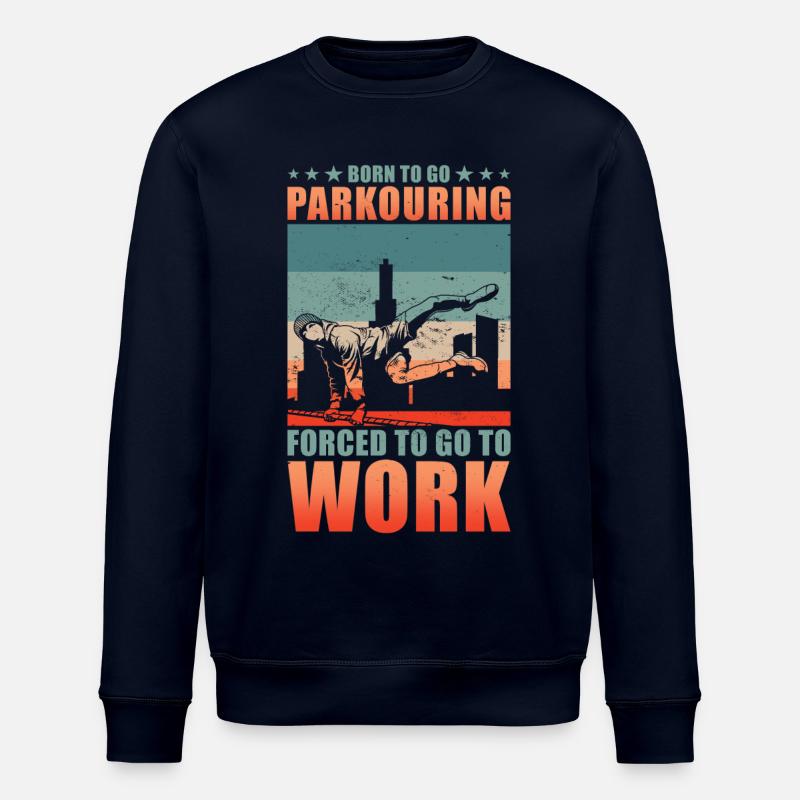 Parkour Geschenk Junge - Stanley/Stella Unisex Bio-Sweatshirt ROLLER - Navy