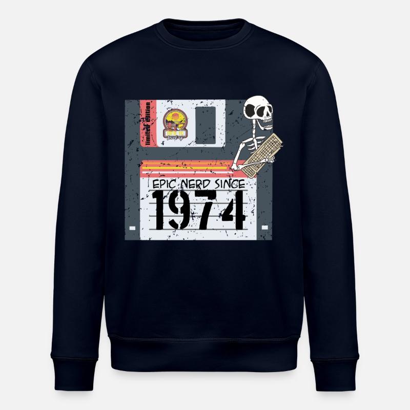 Nerd birthday 1974 - Stanley/Stella ROLLER Unisex Organic Sweatshirt - navy