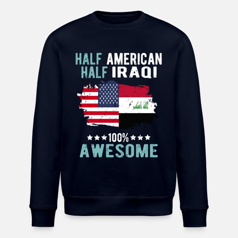 Halb Amerikaner Halb Iraki - Stanley/Stella Unisex Bio-Sweatshirt ROLLER - Navy