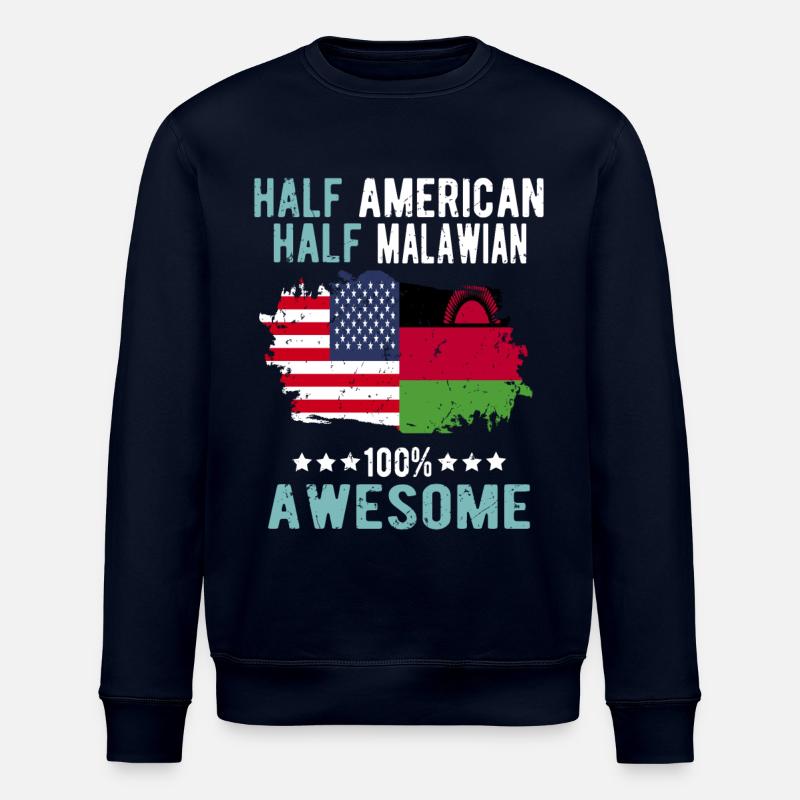 Halb Amerikaner Halb Malawi - Stanley/Stella Unisex Bio-Sweatshirt ROLLER - Navy