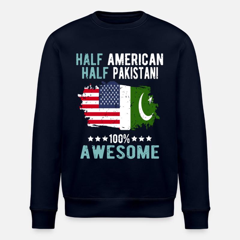 Moitié Américain Moitié Pakistanais - Sweat bio ROLLER Stanley/Stella Unisexe - marine