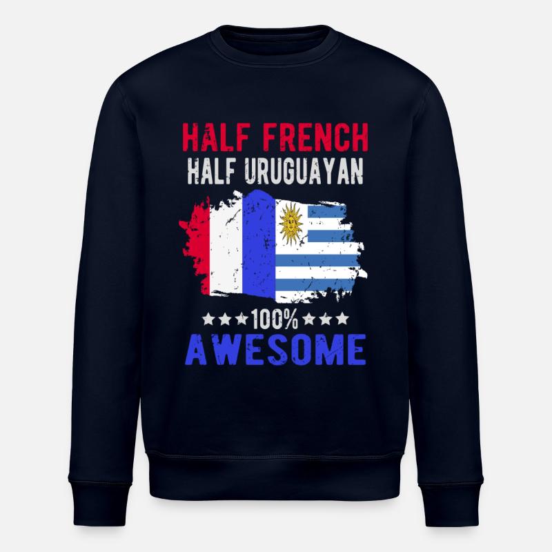 Half French Half Uruguayan - Stanley/Stella ROLLER Unisex Organic Sweatshirt - navy