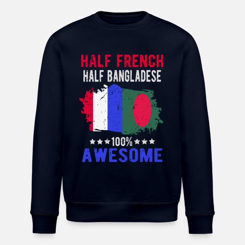 Halb Franzose Halb Bangladescher - Stanley/Stella Unisex Bio-Sweatshirt ROLLER - Navy