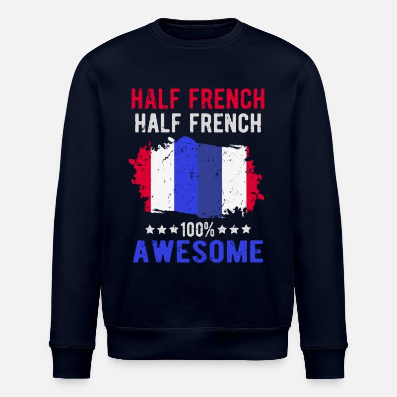 Moitié Français moitié Français - Sweat bio ROLLER Stanley/Stella Unisexe - marine