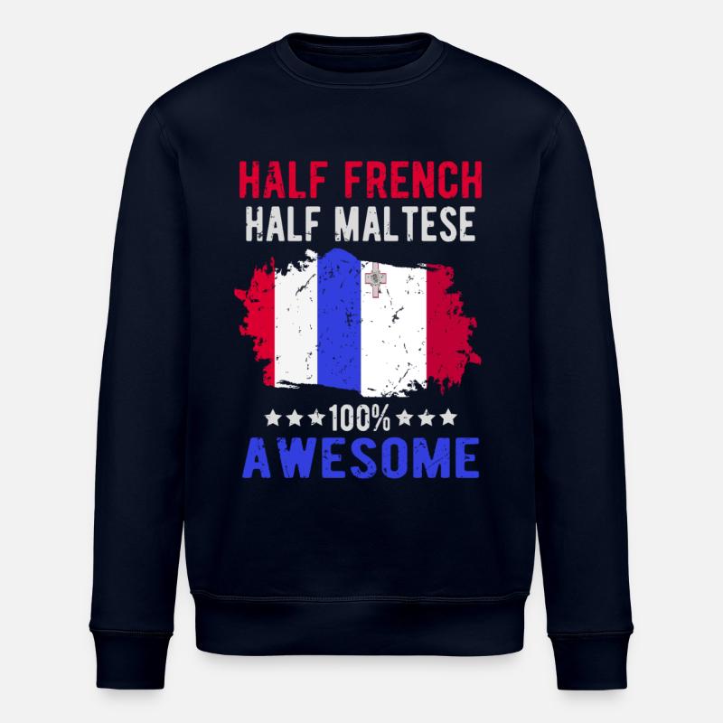 Halb Franzose Halb Mateser - Stanley/Stella Unisex Bio-Sweatshirt ROLLER - Navy