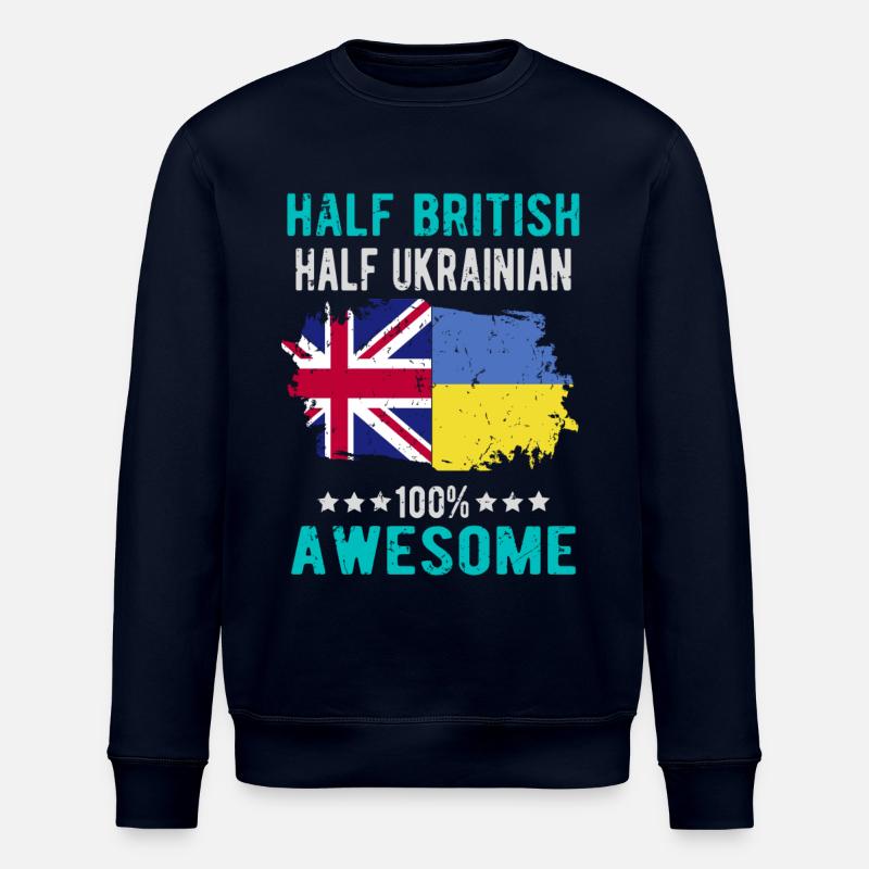 Halb Brite Halb Ukrainer - Stanley/Stella Unisex Bio-Sweatshirt ROLLER - Navy