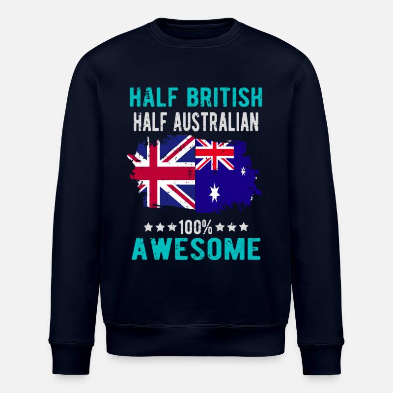 Moitié britannique moitié australien - Sweat bio ROLLER Stanley/Stella Unisexe - marine