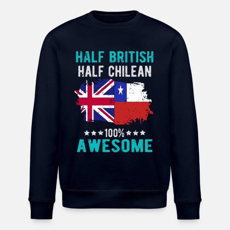 Moitié britannique moitié chilien - Sweat bio ROLLER Stanley/Stella Unisexe - marine