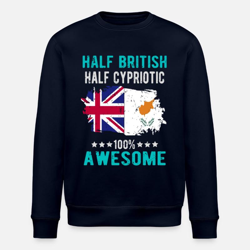 Halb Brite Halb Zyprer - Stanley/Stella Unisex Bio-Sweatshirt ROLLER - Navy