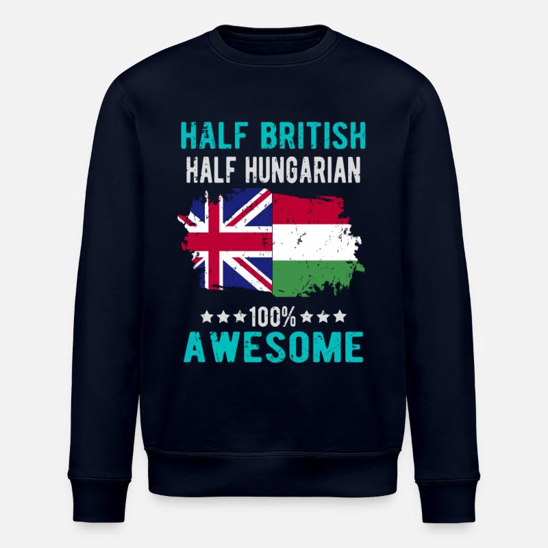 Halb Brite Halb Ungar - Stanley/Stella Unisex Bio-Sweatshirt ROLLER - Navy