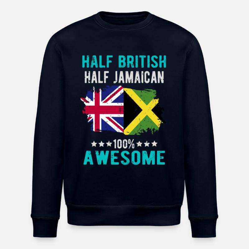 Moitié britannique moitié jamaïcain - Sweat bio ROLLER Stanley/Stella Unisexe - marine
