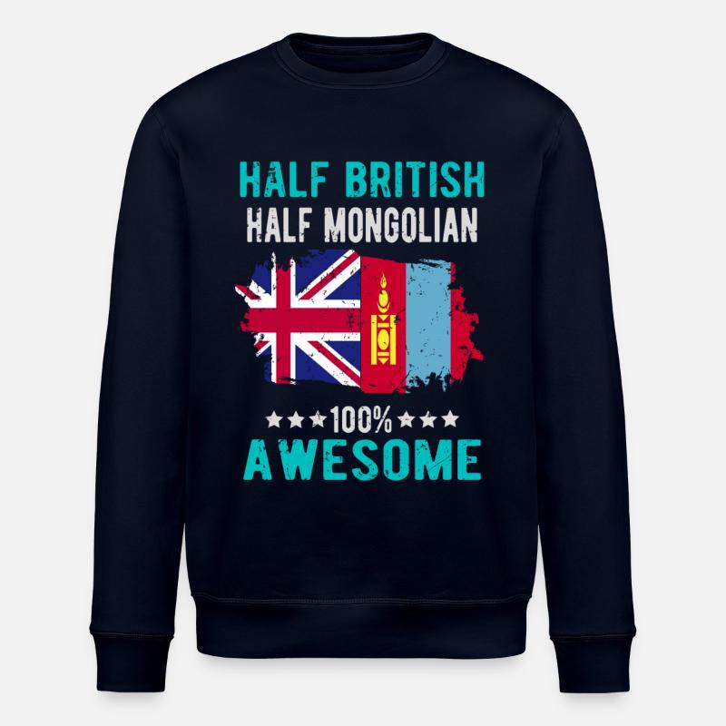 Moitié britannique moitié mongol - Sweat bio ROLLER Stanley/Stella Unisexe - marine
