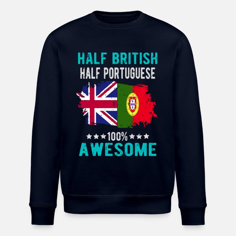 Halb Brite Halb Portugiese - Stanley/Stella Unisex Bio-Sweatshirt ROLLER - Navy
