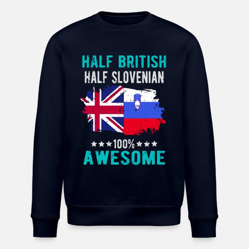 Moitié britannique moitié slovène - Sweat bio ROLLER Stanley/Stella Unisexe - marine