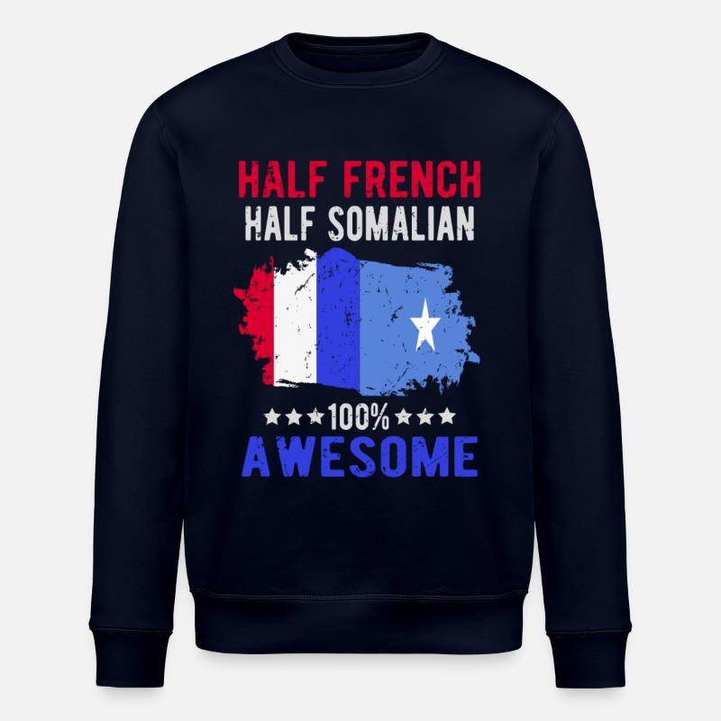 Moitié Français moitié somalien - Sweat bio ROLLER Stanley/Stella Unisexe - marine