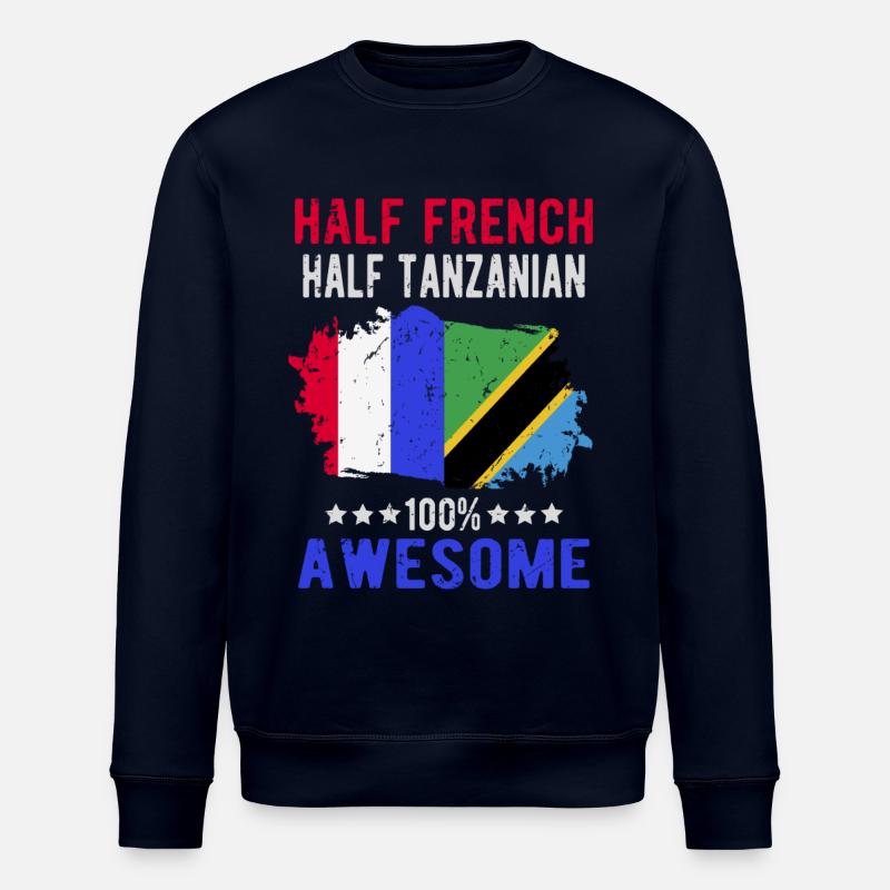 Halb Franzose Halb Tansanier - Stanley/Stella Unisex Bio-Sweatshirt ROLLER - Navy