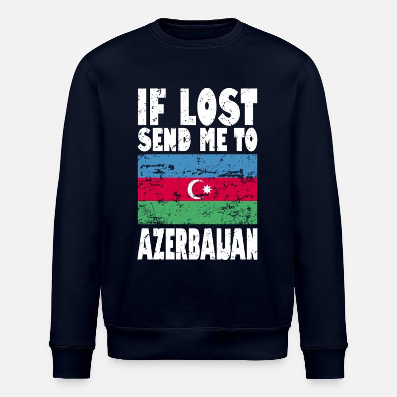 Azerbaijan Flag Saying - Stanley/Stella ROLLER Unisex Organic Sweatshirt - navy