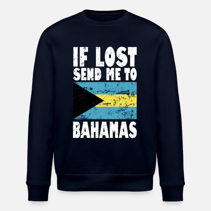 Bahamas Flag Saying - Stanley/Stella ROLLER Unisex Organic Sweatshirt - navy