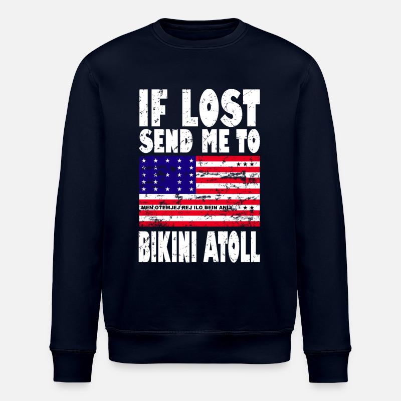 Bikini Atoll Flagge Spruch - Stanley/Stella Unisex Bio-Sweatshirt ROLLER - Navy