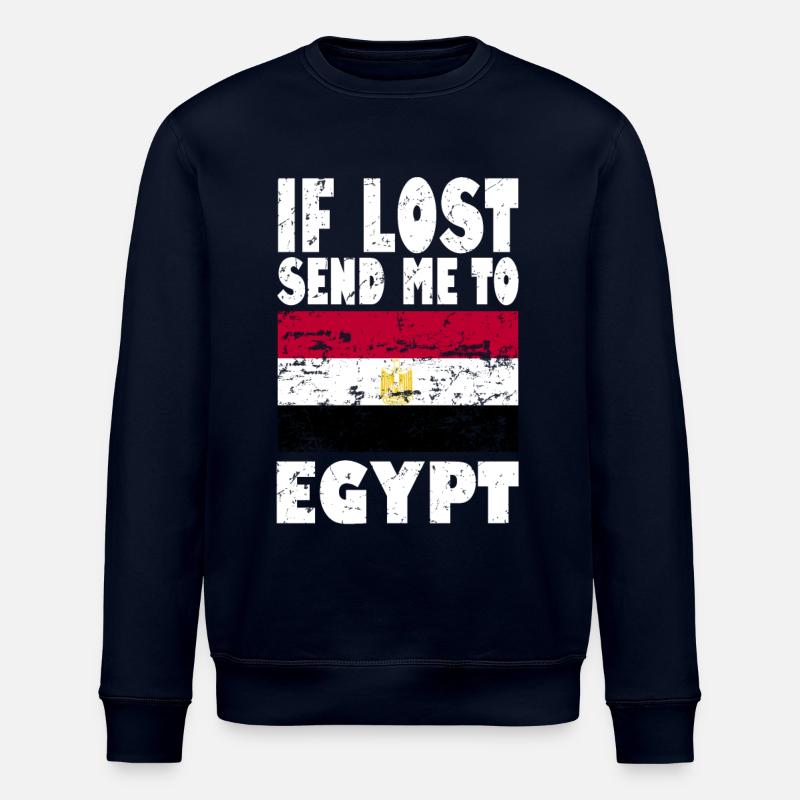 Egypt Flag Saying - Stanley/Stella ROLLER Unisex Organic Sweatshirt - navy