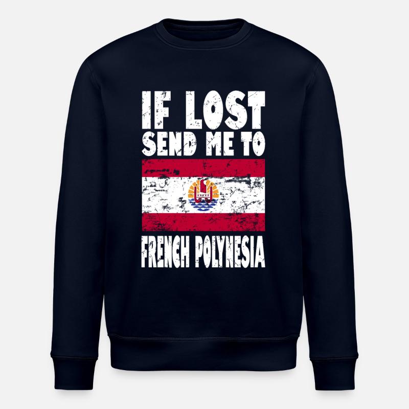 Français Drapeau de la Polynésie - Sweat bio ROLLER Stanley/Stella Unisexe - marine