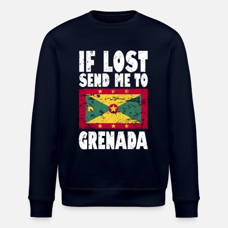 Drapeau de la Grenade - Sweat bio ROLLER Stanley/Stella Unisexe - marine