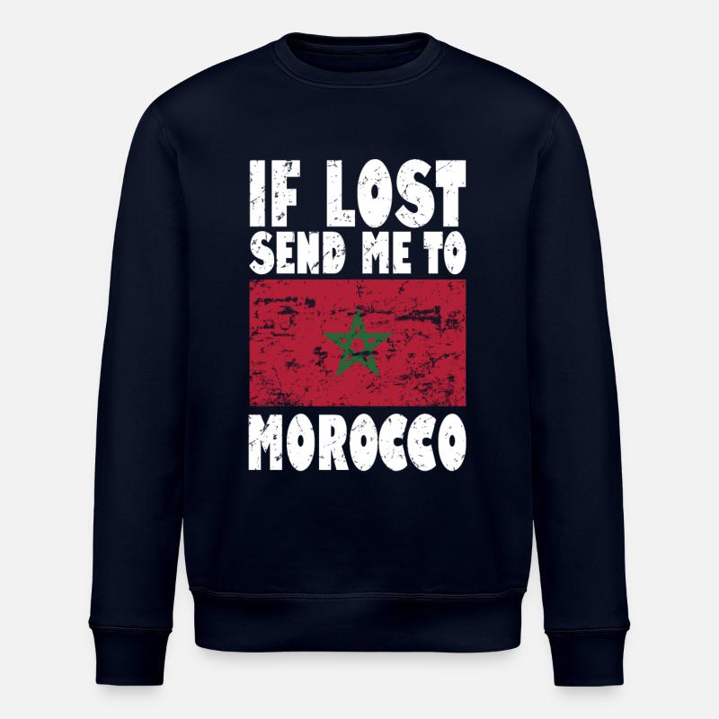 Marokko Flagge Spruch - Stanley/Stella Unisex Bio-Sweatshirt ROLLER - Navy
