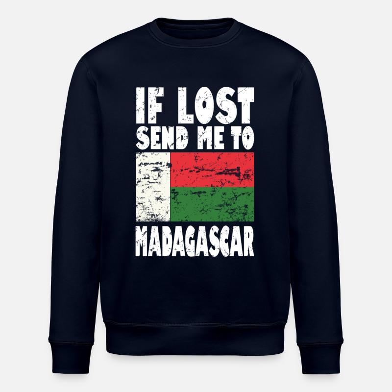 Madagaskar Flagge Spruch - Stanley/Stella Unisex Bio-Sweatshirt ROLLER - Navy