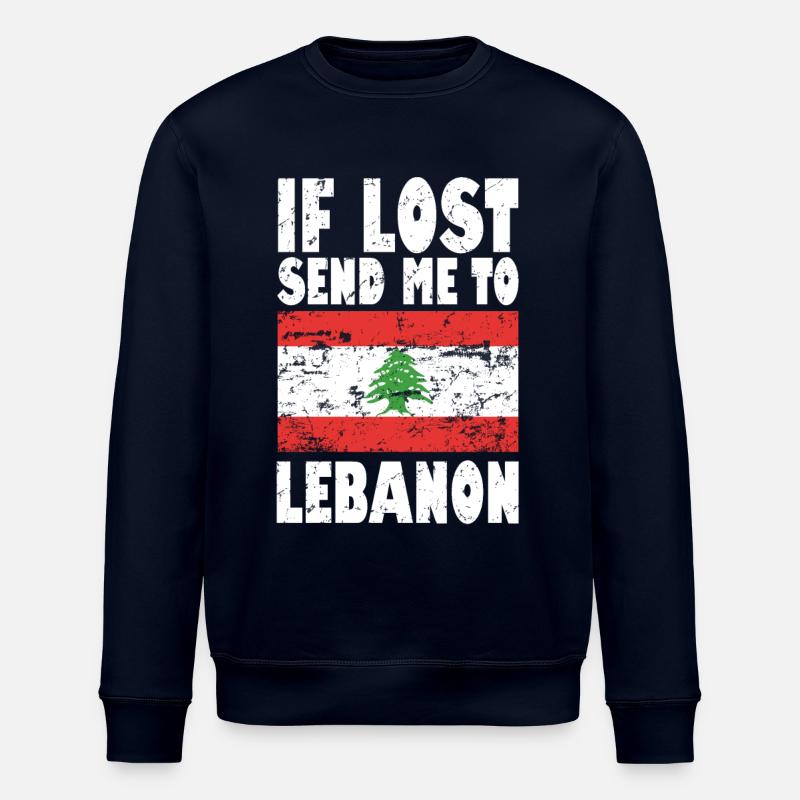 Libanon Flagge Spruch - Stanley/Stella Unisex Bio-Sweatshirt ROLLER - Navy