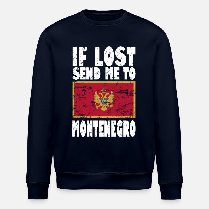 Drapeau du Monténégro - Sweat bio ROLLER Stanley/Stella Unisexe - marine