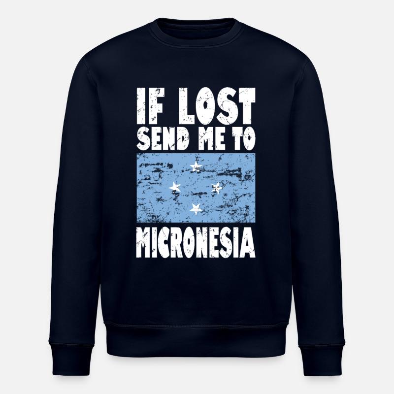 Drapeau de micronésie - Sweat bio ROLLER Stanley/Stella Unisexe - marine