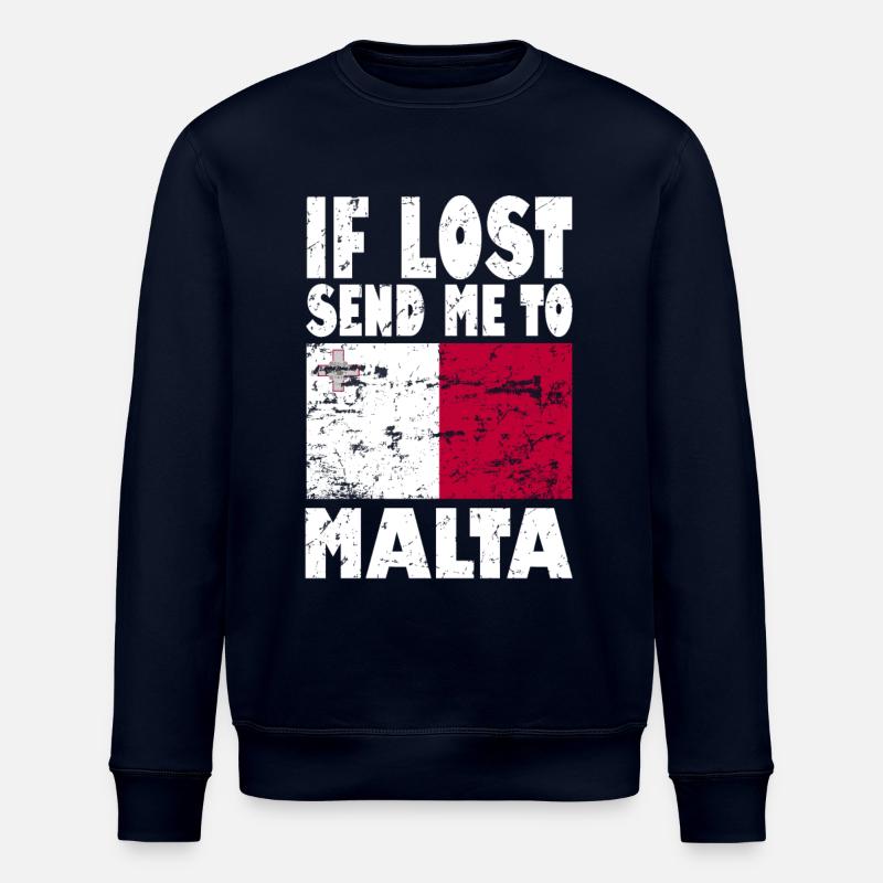 Drapeau de Malte - Sweat bio ROLLER Stanley/Stella Unisexe - marine